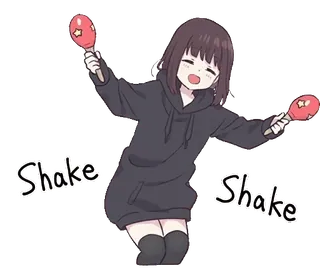🎼 Shake Shake Аниме, Девушка, Трясти, Милый, Танцы telegram sticker
