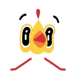 ๐ฎ chicken, kawaii, cute, animal, bird, cartoon telegram sticker