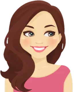 😁 Frau, Cartoon, Person, Frau, Porträt whatsapp sticker