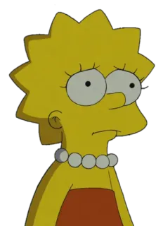 😔 Lisa Simpson The Simpsons cartoon, lisa simpson, simpsons, sad, character telegram sticker
