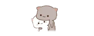 ❤️ 고양이, 귀여운, 포옹, 카와이, 동물 telegram sticker
