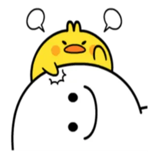 🤔 Cartoon, Huhn, Wütend, Niedlich, Emoji, Tier, Figur telegram sticker