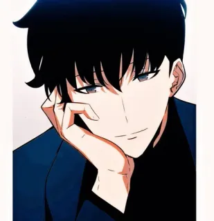 🧬 anime, manga, cartoon, illustration, character, portrait, man telegram sticker