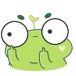 🖕 rana, dedo corazón, grosero, ofensivo, dibujo animado telegram sticker