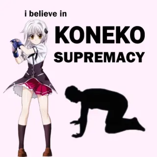 🙇 Koneko Toujou High School DxD i believe in KONEKO SUPREMACY Аниме, Вайфу, High School DxD, Конеко, Тоджо, Превосходство, Мем, Фанатское творчество telegram sticker