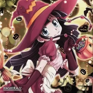 ⛓️ HASHIRA// Hexe, Halloween, Anime, Cartoon, Manga, Kürbis, Kostüm telegram sticker