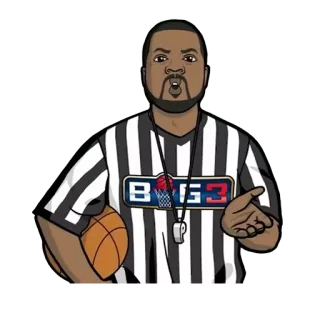😮 pallacanestro, arbitro, big3, sport, allenatore telegram sticker