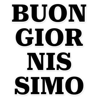 ☀ BUON
GIOR
NIS
SIMO italian, text, sticker telegram sticker