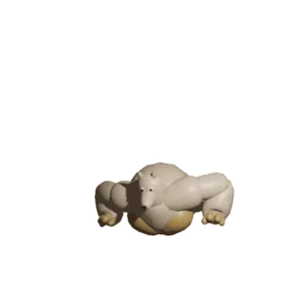 🕺 polar bear, muscle, buff, animal, sticker telegram sticker
