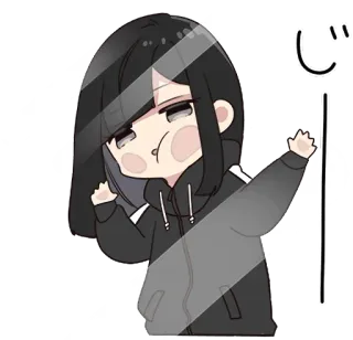 👣 じ 치비, 애니메이션, 만화, 일본, 캐릭터 telegram sticker