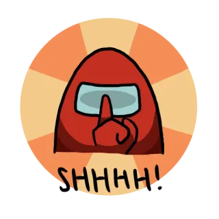 🤫 Among Us Crewmate Among Us SHHHH! Among Us, Crewmate, Chut, Jeu vidéo, Mignon, Meme whatsapp sticker