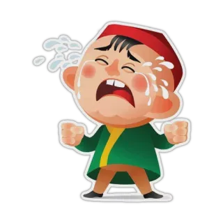 😭 울음, 화남, 슬픔, 만화, 감정, 눈물 whatsapp sticker