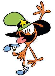 😆 Wander Wander Over Yonder dibujo animado, personaje, errante, sombrero, estrella telegram sticker