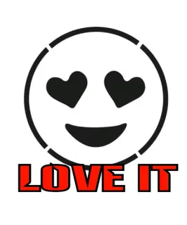 😍 LOVE IT amour, emoji, cœur, expression telegram sticker