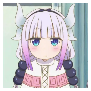 📎 Kanna Kamui Miss Kobayashi's Dragon Maid kanna, anime, dragon, maid, mignon, kawaii telegram sticker