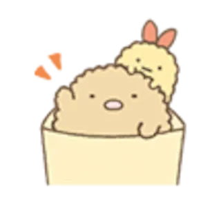 😧 Sumikko Gurashi, imut, kawaii, karakter, kartun, stiker telegram sticker