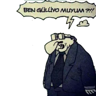 😏 BEN GÜLLİYO MUYUM ??!! 만화, 말풍선, 안경, 화난, 일러스트, 만화 telegram sticker