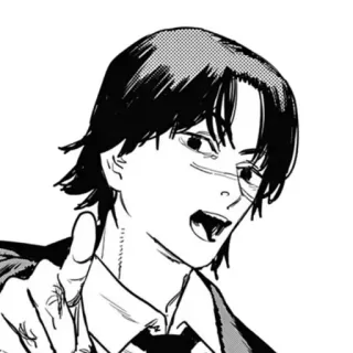 🎭 Anime, Manga, Charakter, Schwarzweiß whatsapp sticker