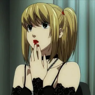 📓 Misa Amane Death Note Аниме, Девушка, Миса, Готика, Блондинка whatsapp sticker