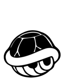 😏 guscio di tartaruga, guscio, bianco e nero telegram sticker