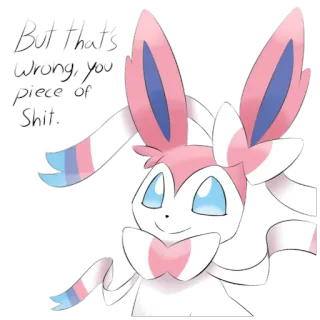 😐 Sylveon Pokemon But that's coming, you know so pokemon, mignon, fée, nymphali, anime telegram sticker