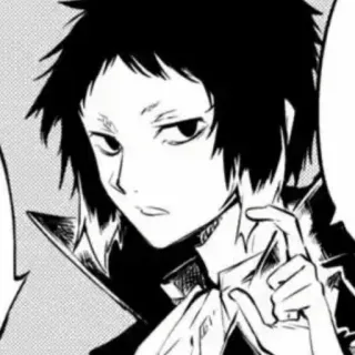 🖤 Atsushi Nakajima Bungou Stray Dogs Atsushi Nakajima, Bungou Stray Dogs, anime, manga, character, portrait telegram sticker