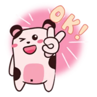 👌 OK! kawaii, mignon, signe de paix, ok, approbation, accord, dessin animé whatsapp sticker