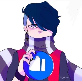👍 anime, cartoon, emo, character, gesture, like telegram sticker