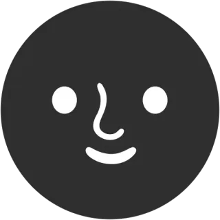 🌚 face, simple, minimalist, icon, emoji, avatar telegram sticker