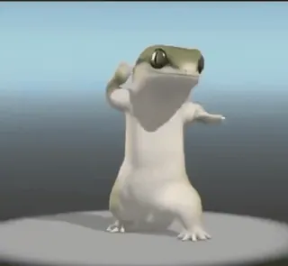 🌟 lagarto, gecko, dançando, animal, engraçado telegram sticker