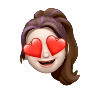 🦋 Emoji, Herzaugen, Liebe, Zuneigung, Frau telegram sticker