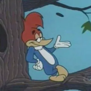 😏 Woody Woodpecker cartoon, woody woodpecker, character, bird telegram sticker