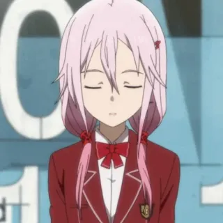 🌸 Yuzuriha Inori Guilty Crown anime, postać, dziewczyna, Inori, Guilty Crown, różowe włosy, warkoczyki telegram sticker