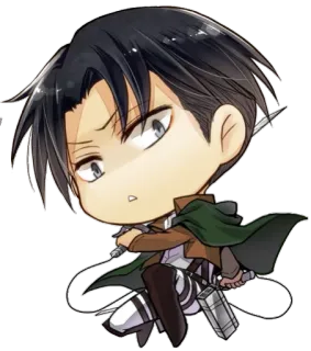 😶 Levi Ackerman Attack on Titan Anime, Attack on Titan, Levi, Militär, Schwerter, Action telegram sticker