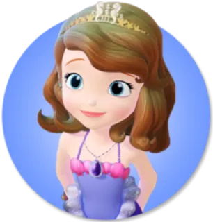😳 Sofia princesse, Disney, dessin animé, fille, tiare telegram sticker