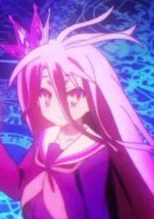 😍 Shiro No Game No Life Anime, Shiro, No Game No Life, Kawaii, Manga, Dễ thương, Tím whatsapp sticker