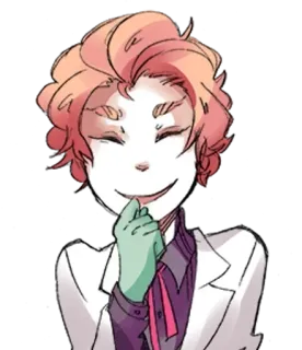✂️ Anime, Wissenschaftler, Charakter, Porträt, lächelnd, Cartoon, Illustration telegram sticker