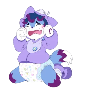 😭 crying, baby, diaper, cartoon, anthropomorphic, sad telegram sticker