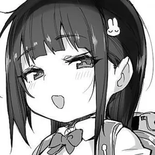 😛 Аниме, Девушка, Манга, Школьница, Иллюстрация whatsapp sticker