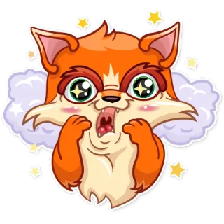 ☺️ fox, cartoon, animal, cute, funny, kawaii, emoji, sticker telegram sticker