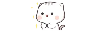 👍 Katze, niedlich, kawaii, Sterne, entzückend, glücklich telegram sticker