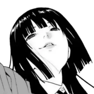 ♣️ anime, manga, black and white, woman, character, portrait telegram sticker