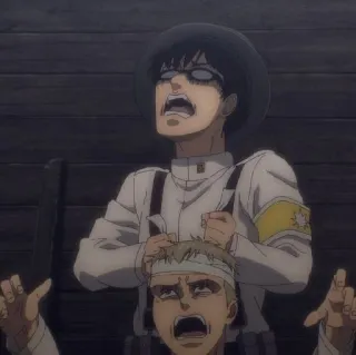 😮 Attack on Titan Anime, L'Attaque des Titans, Manga, Violence, Capture d'écran whatsapp sticker