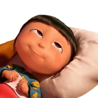 😋 Agnes Despicable Me agnes, moi moche et méchant, dessin animé, personnage, fille telegram sticker