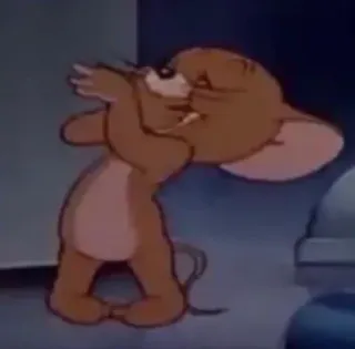 🤍 Jerry Mouse Tom and Jerry 만화, 쥐, 애니메이션, 웃긴, 캐릭터, 제리 telegram sticker