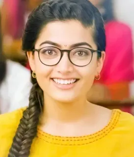 🤓 Rashmika Mandanna Actrice indienne, Mannequin, Divertissement, Célébrité, Portrait, Femme, Lunettes telegram sticker