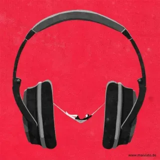 🎵 www.maivisto.de casque, musique, hamac, détente, site web telegram sticker