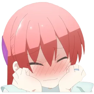 😣 Anime, Phim hoạt hình, Cô gái, Đỏ mặt, Dễ thương telegram sticker