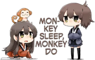 🛌 MONKEY SLEEP MONKEY DO macaco, sono, macaco faz whatsapp sticker