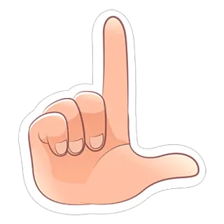 ☝ loser, hand gesture, finger, insult telegram sticker
